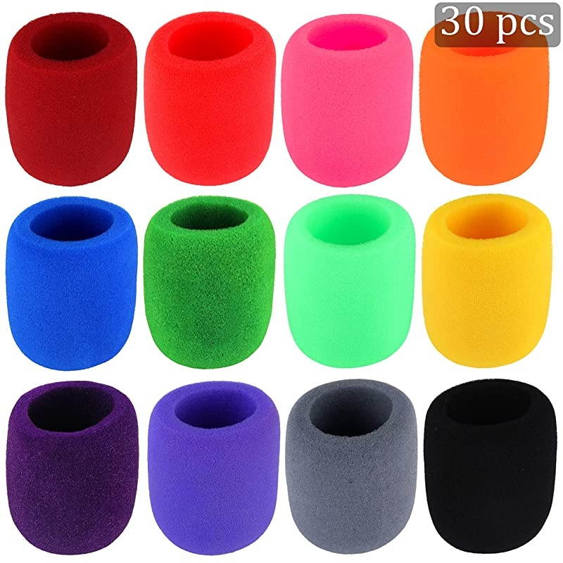 Pack Thick Handheld Stage Microphone Windscreen Foam Cover Karaoke DJ 12 Color