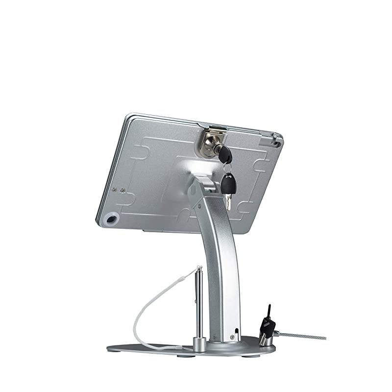 Dual Security Kiosk Stand with Locking Case and Cable for iPad 102Inch 7th Generation Silver