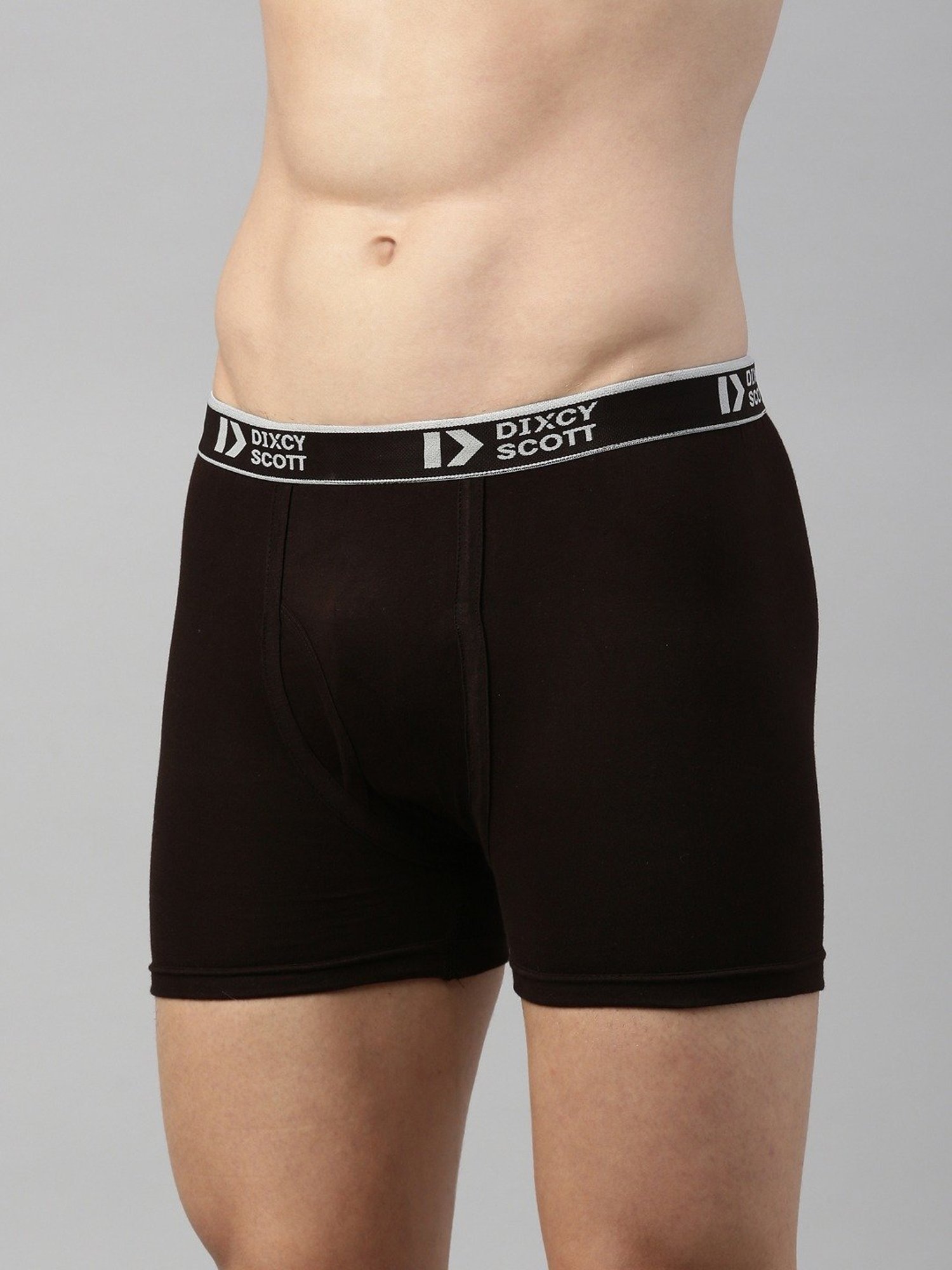 Dixcy Scott Originals Brown Cotton Regular Fit Trunks