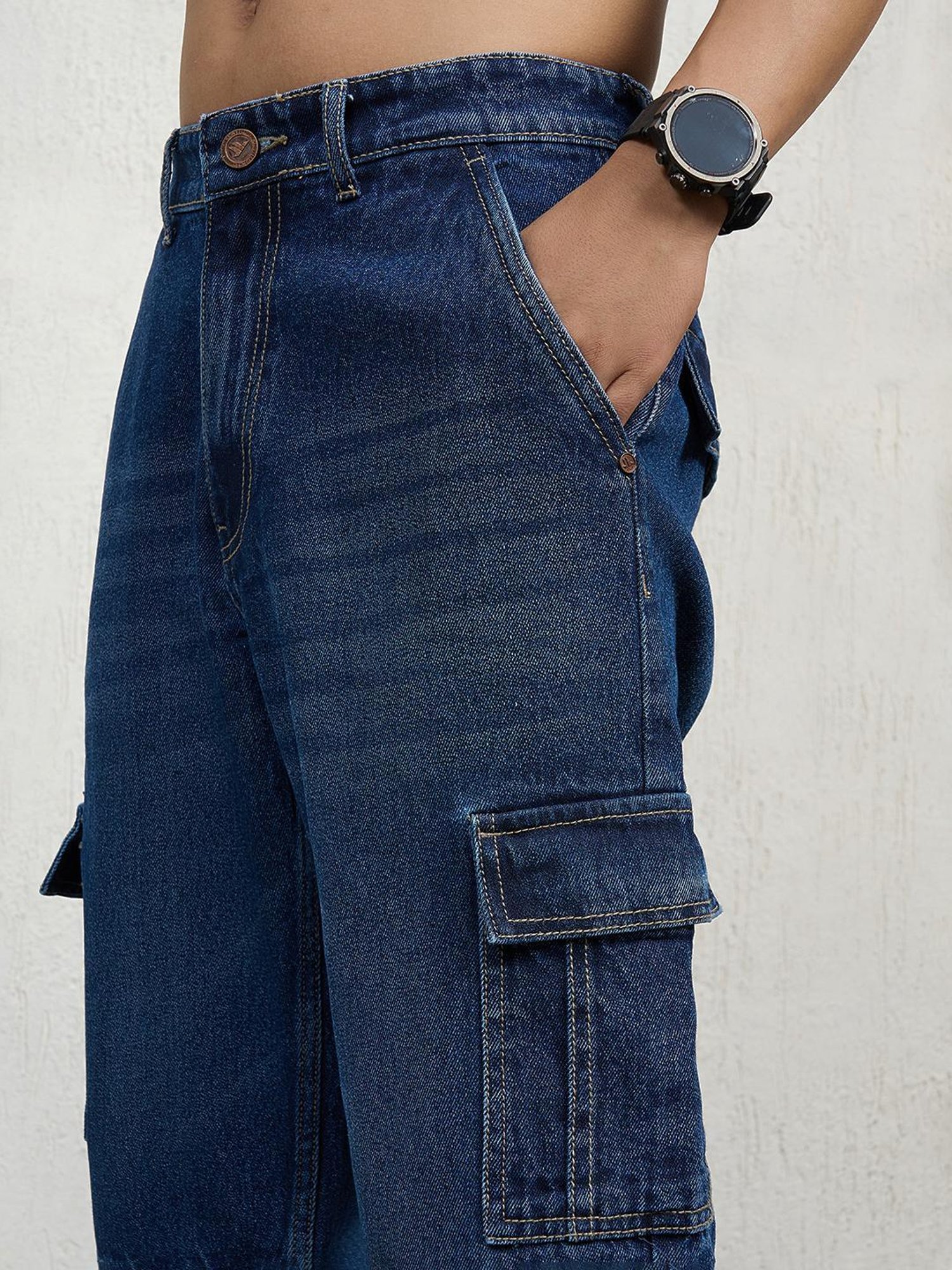 Hubberholme Men Cotton Long Sleeves Oversized Checked Double Pocket Shirt 29