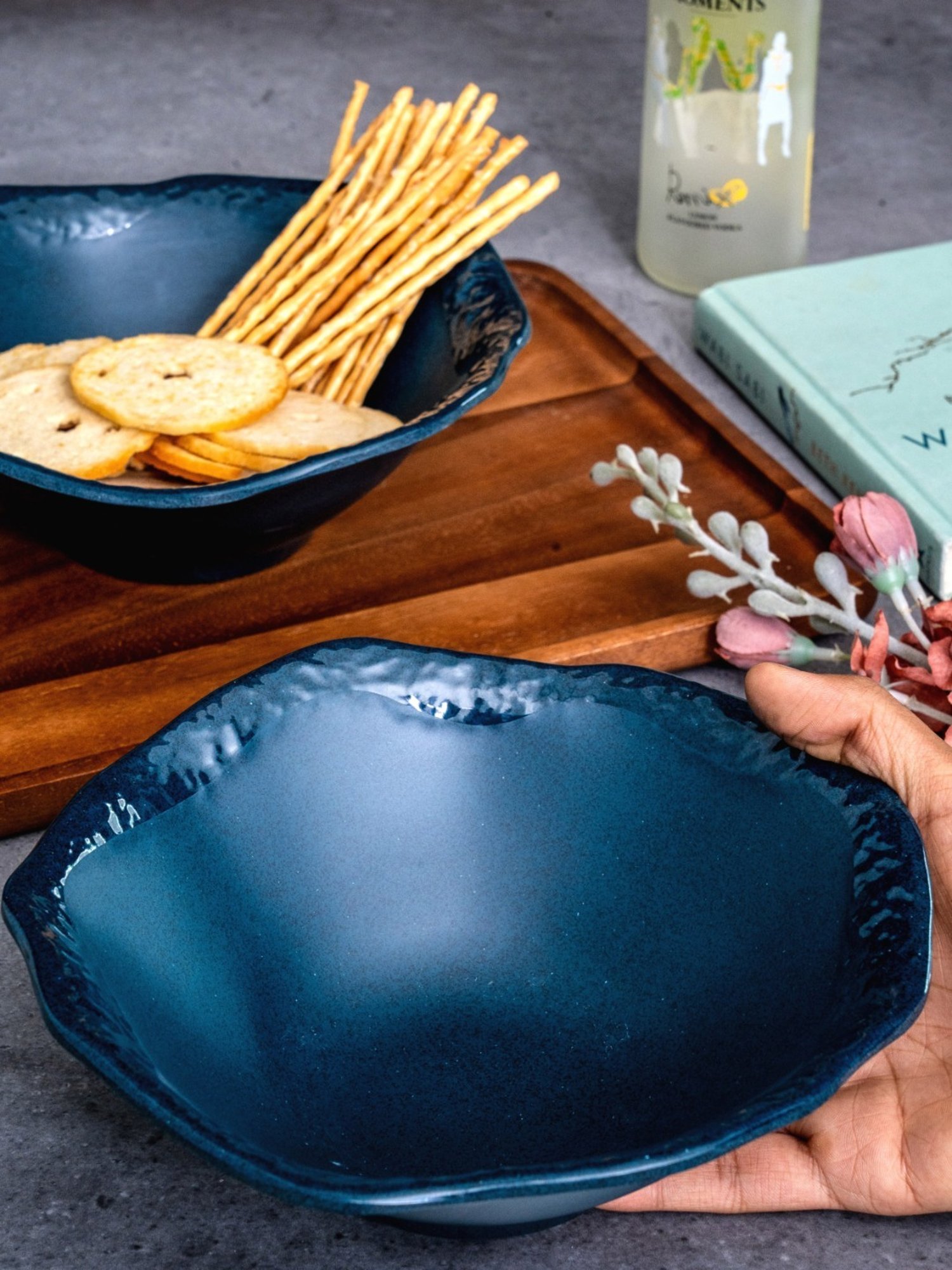 Stehlen Blue Melamine Primer Bowl - Set of 2