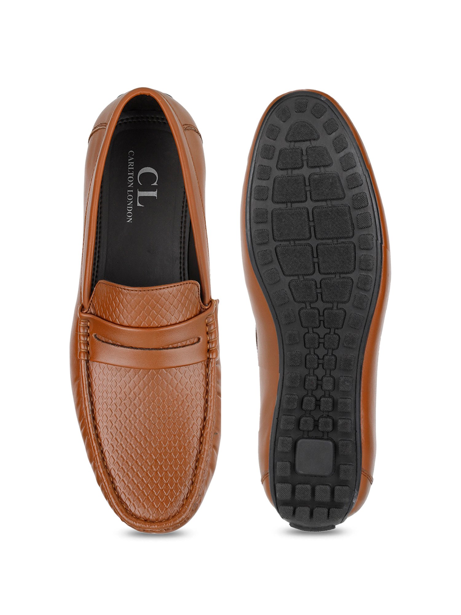 Carlton London Men's Tan Casual Loafers