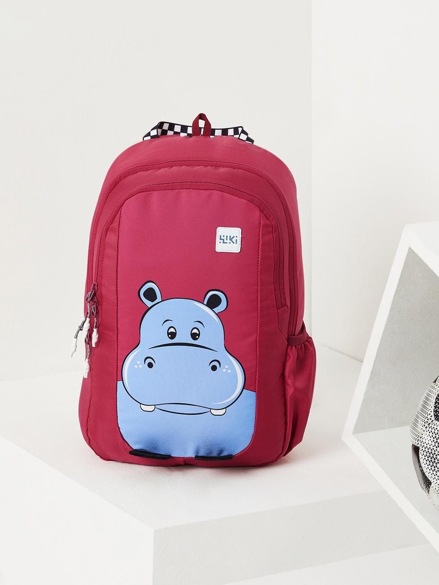 Wiki Back to School Champ 2 Red Polyester Printed Backpack - 16 Ltrs