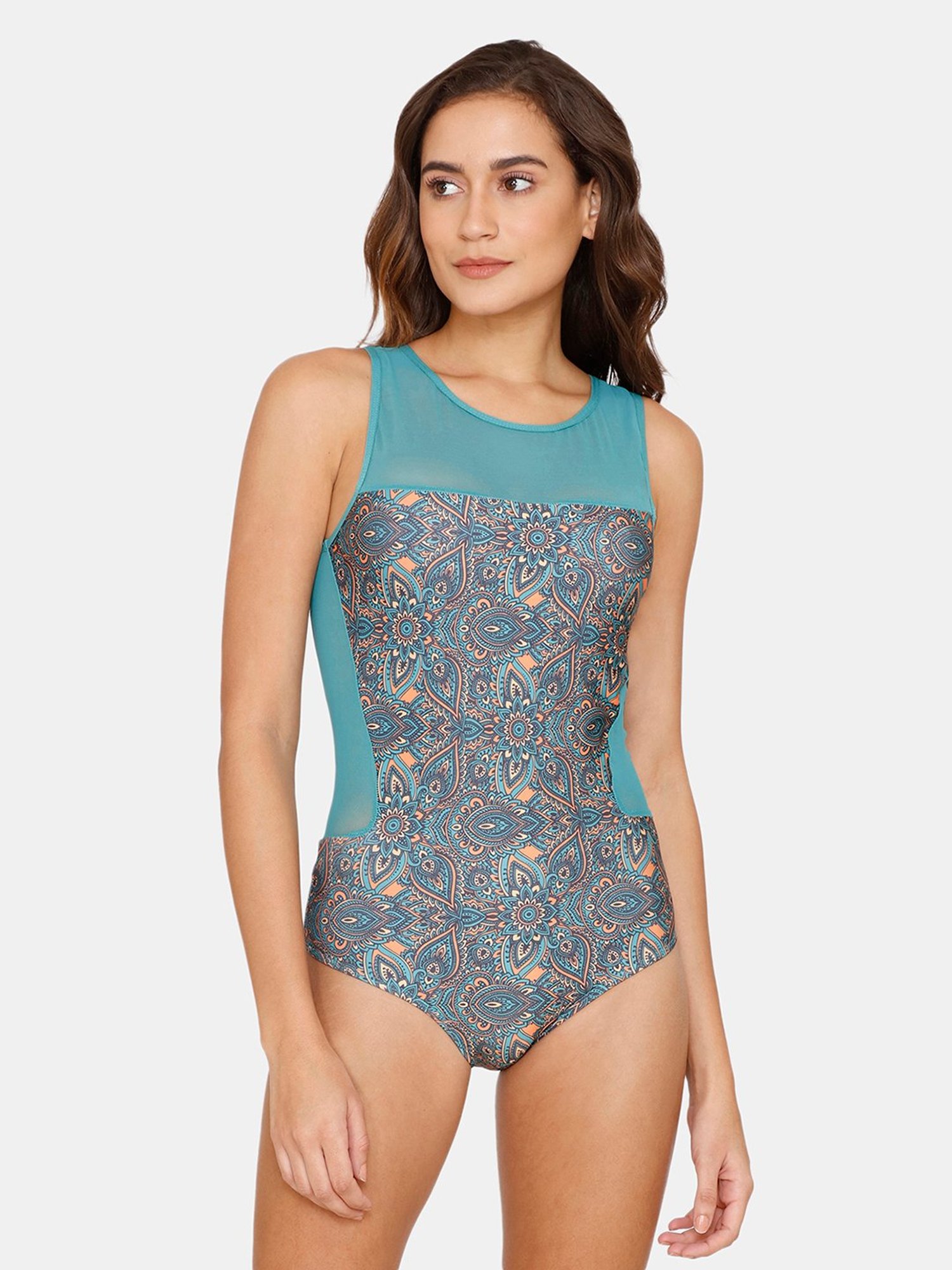 Coucou by Zivame Blue Printed Swimsuit