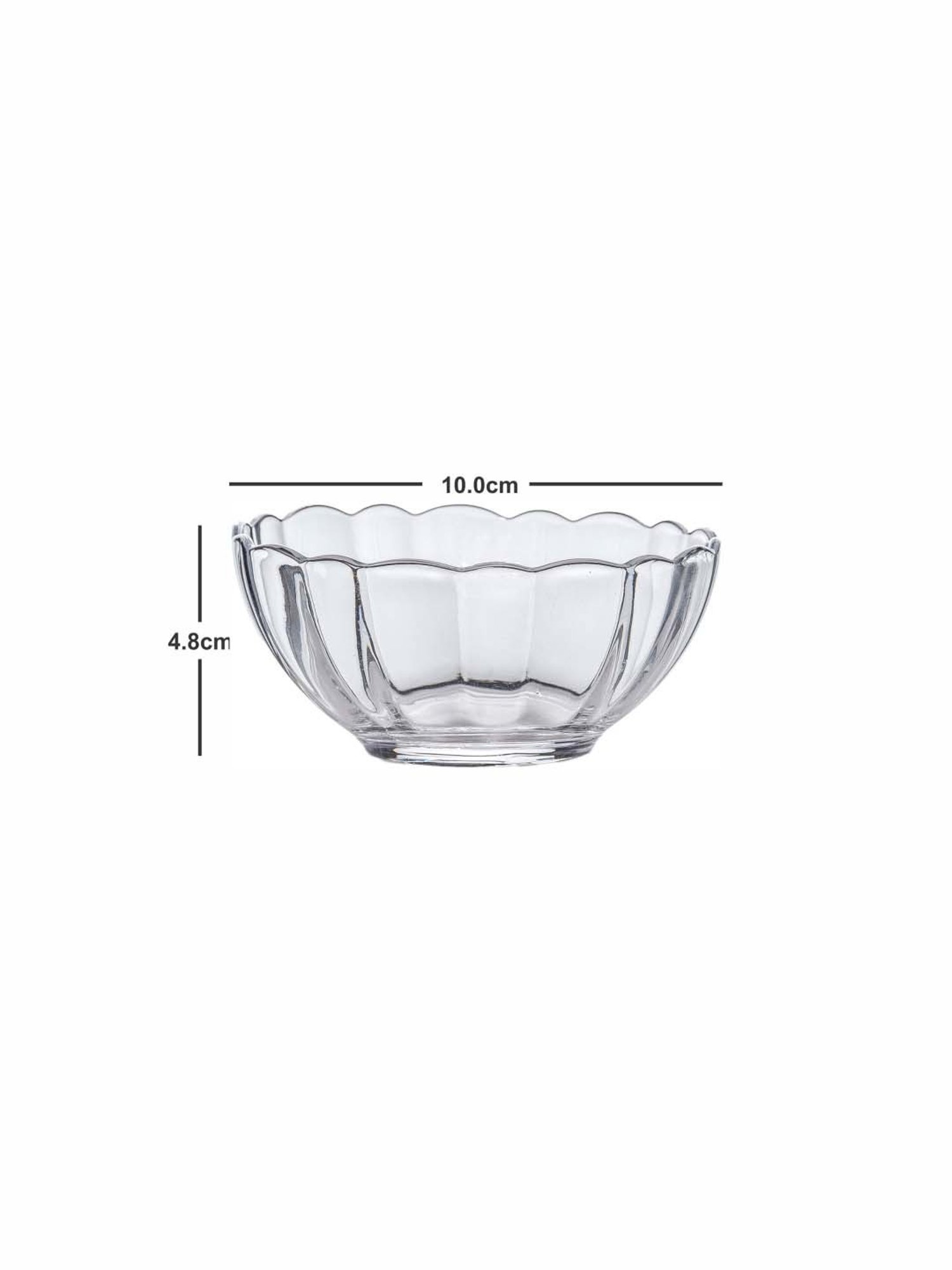 Luminarc Transparent Glass Veg Bowl (0.16 L) - Set of 6