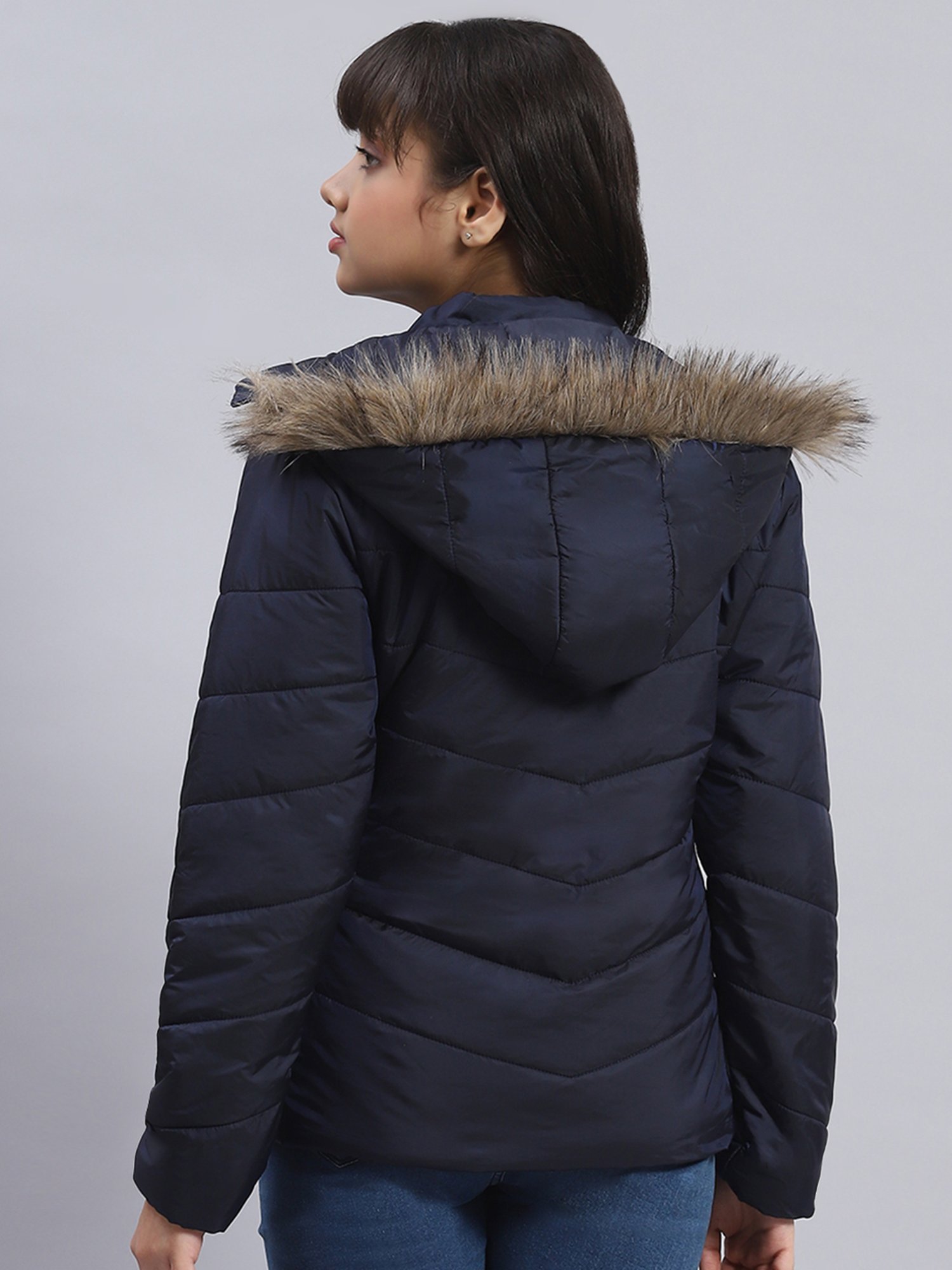 Monte Carlo Kids Navy Solid Full Sleeves Jacket