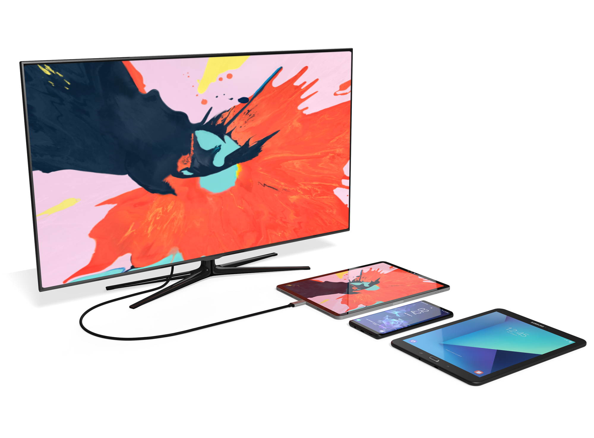 EZQuest USB-C to HDMI 4K 60Hz Cable with HDR Space Gray 2 meter - X40017