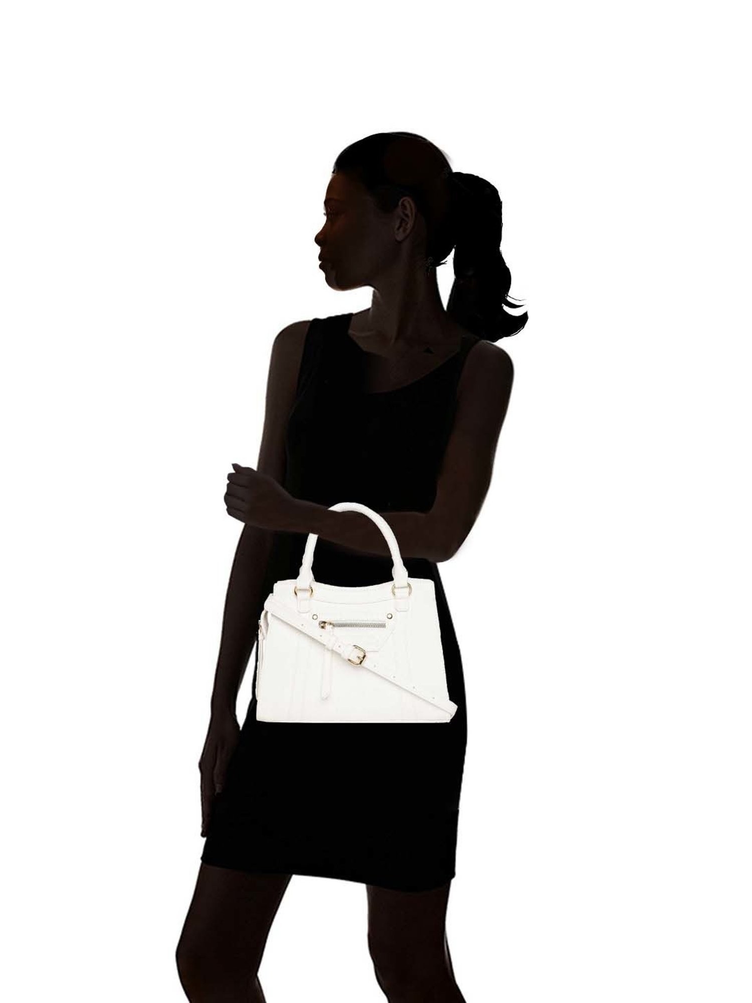 Call It Spring White Textured Medium Handbag