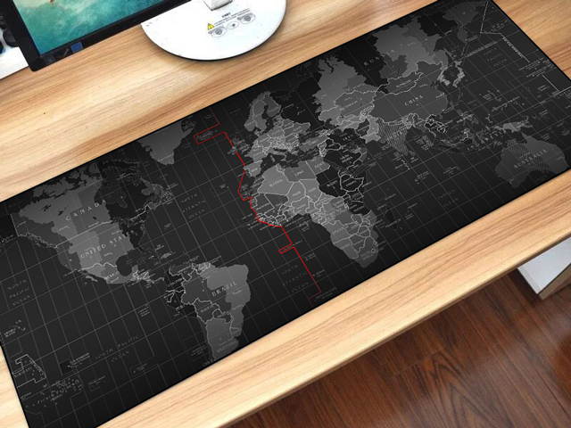 World Map Computer Mousepad Mouse Pad Mouse Mat Matt Pad Anti-Slip Gaming Desk Mat 80*30cm