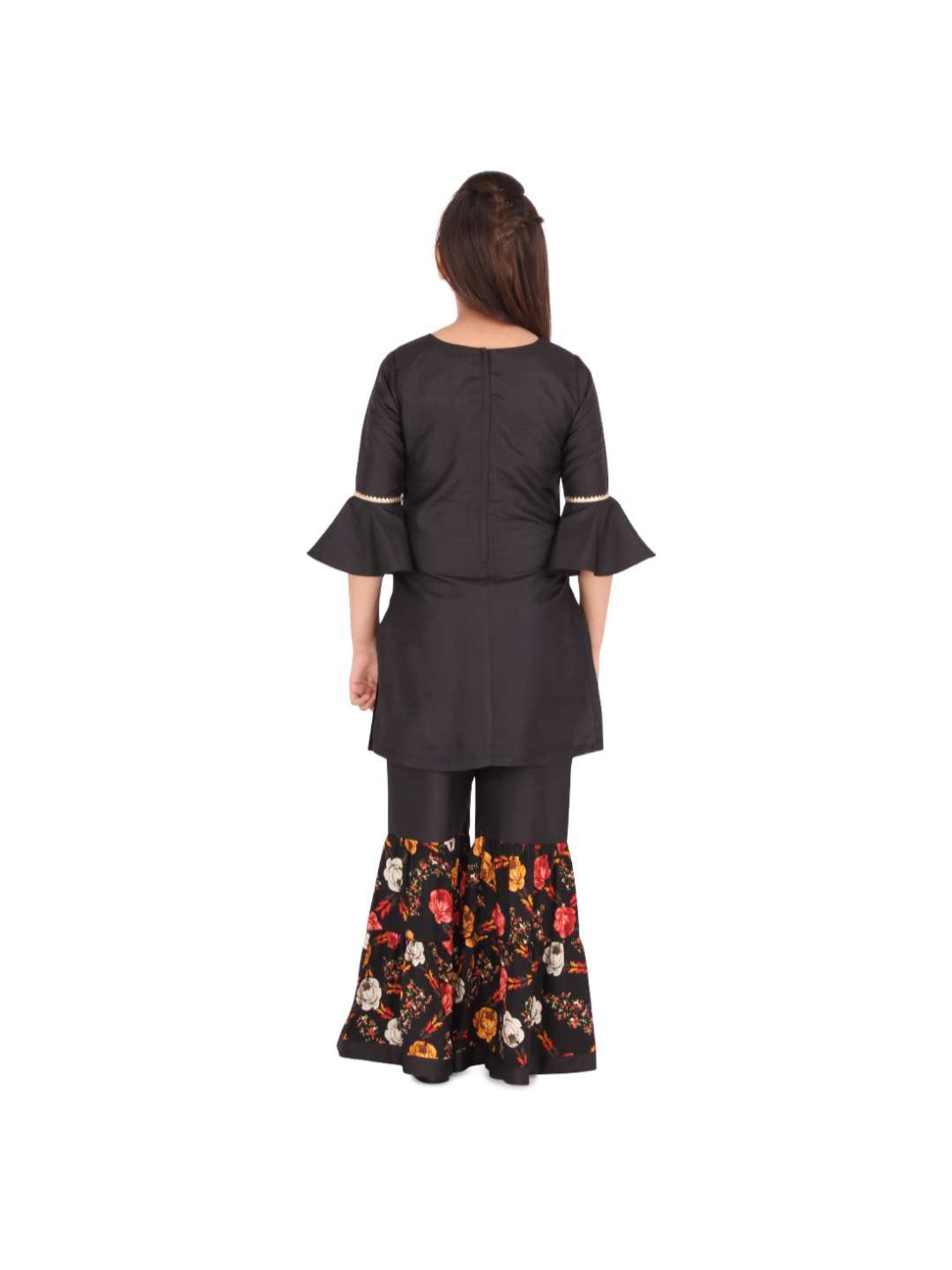 Peppermint Kids Navy Regular Fit Kurta Set