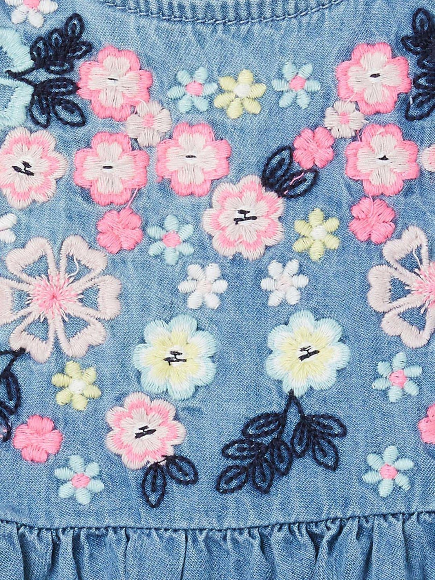 Juniors by Lifestyle Kids Mid Blue Cotton Casual Woven Top