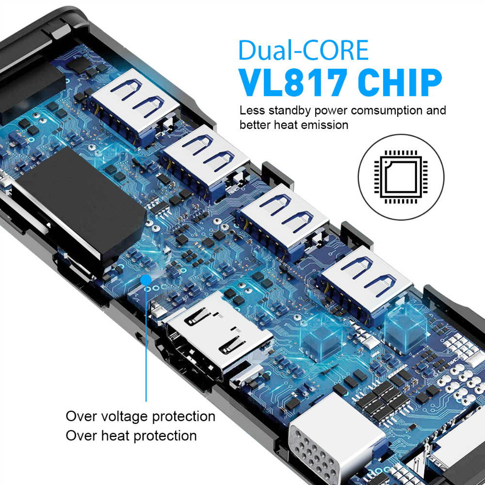 USB C Hub, 11 in 1 USB C to HDMI Adapter with 1000M Ethernet, 4K HDMI, 1080P VGA,Power Delivery PD Charging Port, 3 USB 3.0 Ports Adapter Compatible for MacBook Pro, ChromeBook, XPS, and USB C Devices