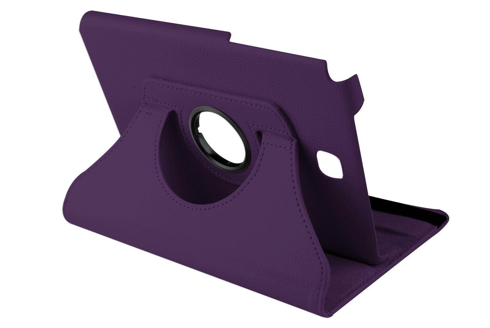Hellfire Trading PU Leather Case 360 Rotating for Samsung Galaxy Tab A 8 T350 8" - Purple