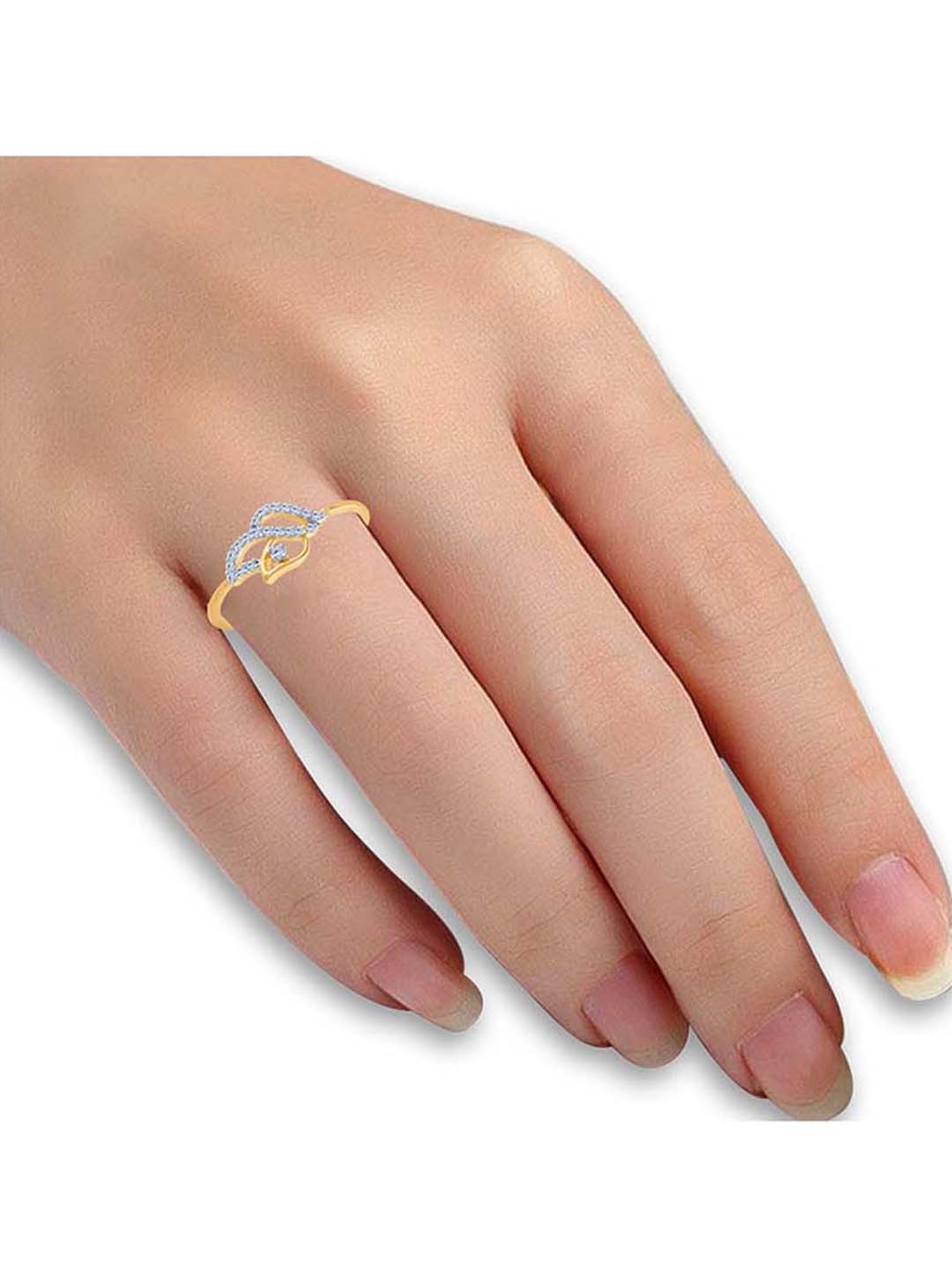 Mia By Tanishq Nature's Finest 14k Yellow Gold Radiant Sp Elegance Diamond Ring