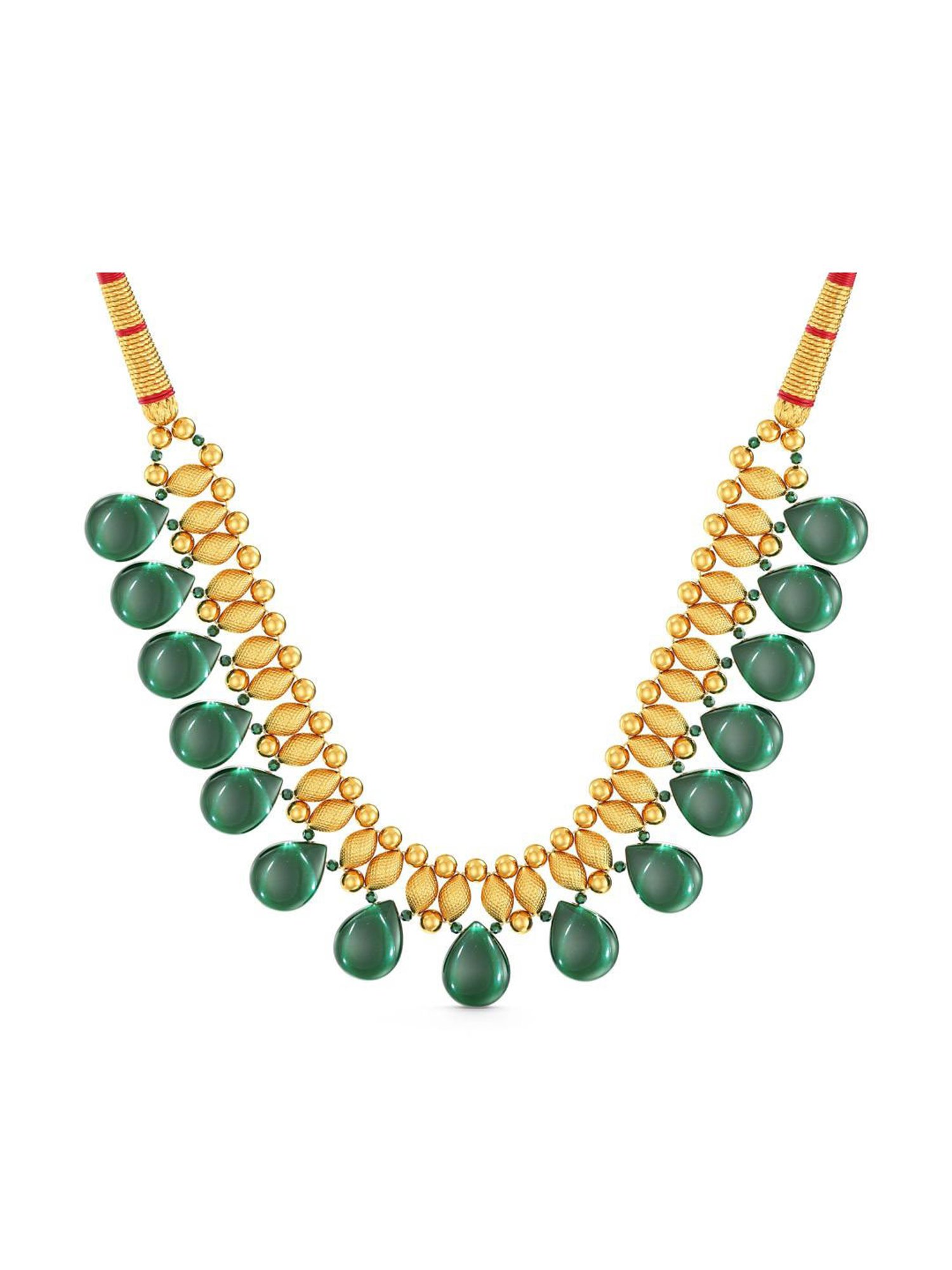 CKC Repouss&iquest; Work Rudraksha Gold Extender Neck Chain: Spiritual Elegance