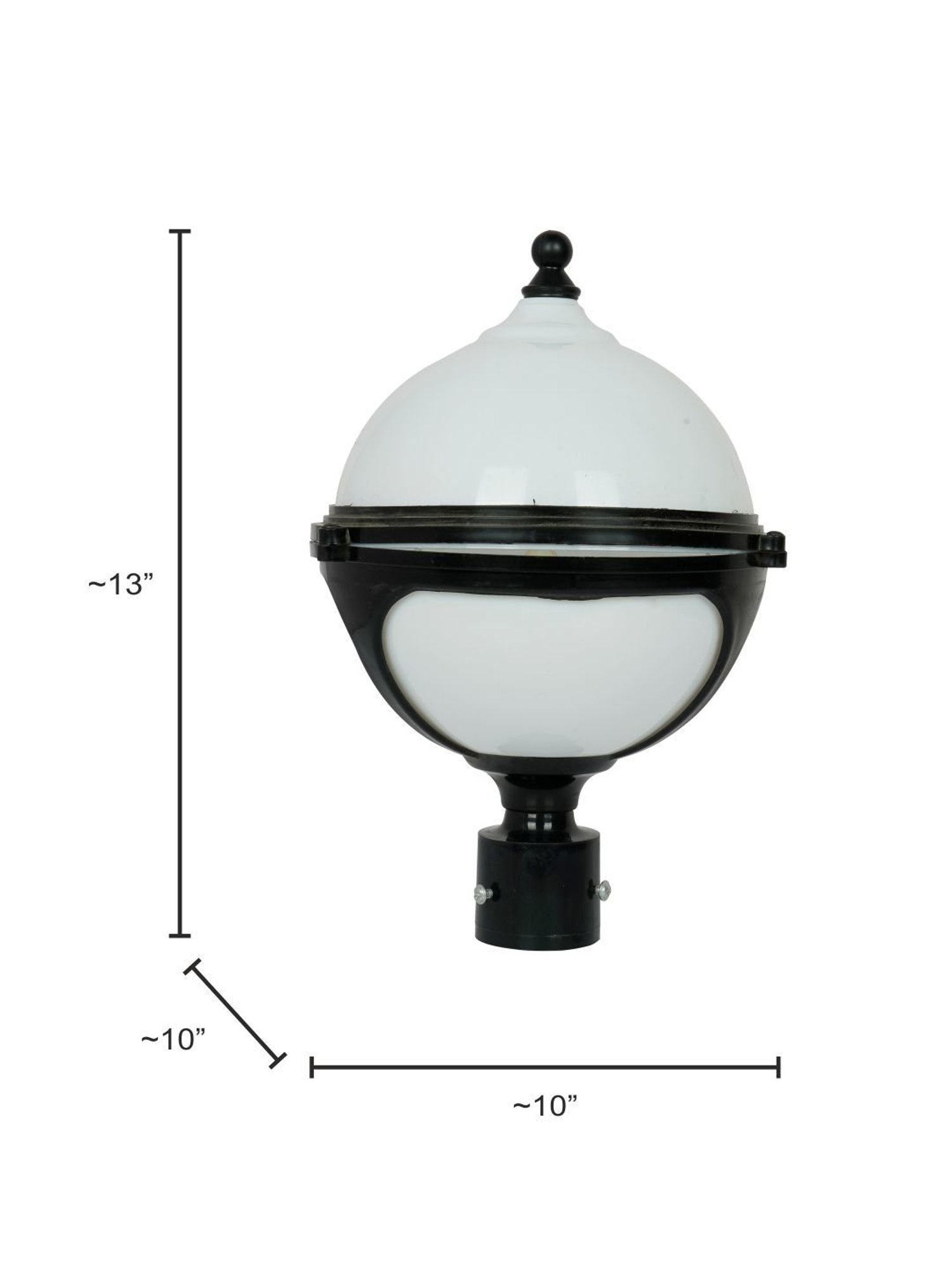 FOS LIGHTING Durable & Easy Care Black Acrylic Globe Gate Light
