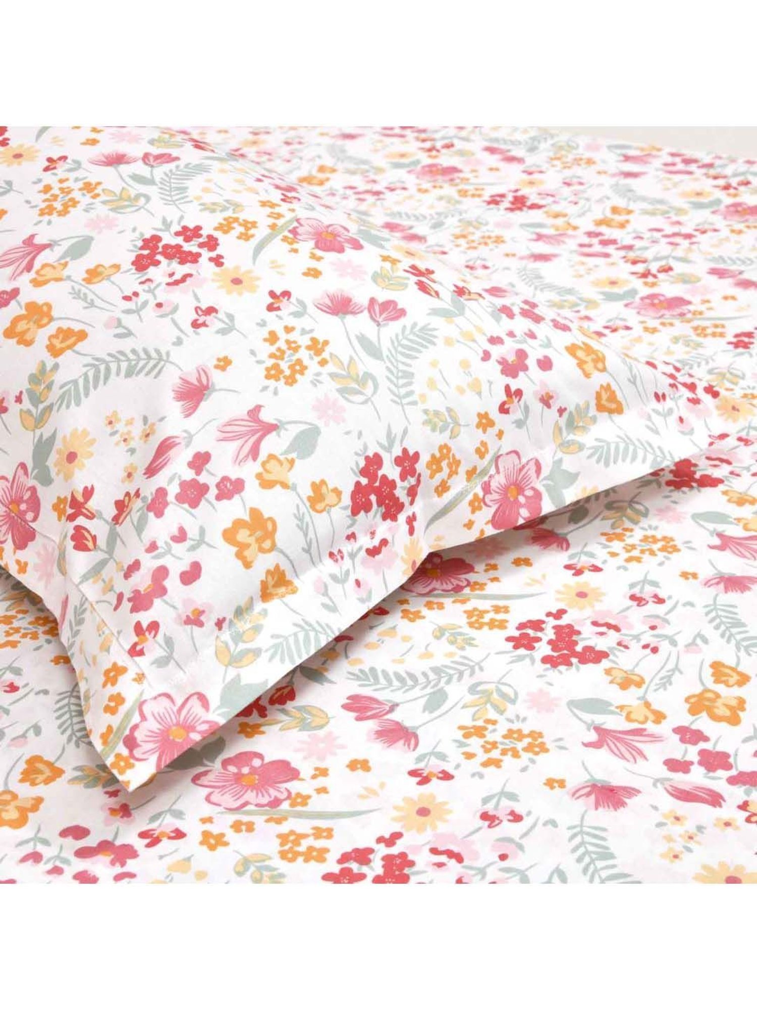 Haus & Kinder Pink Cotton 186 TC King Bedsheet with 2 Pillow Covers