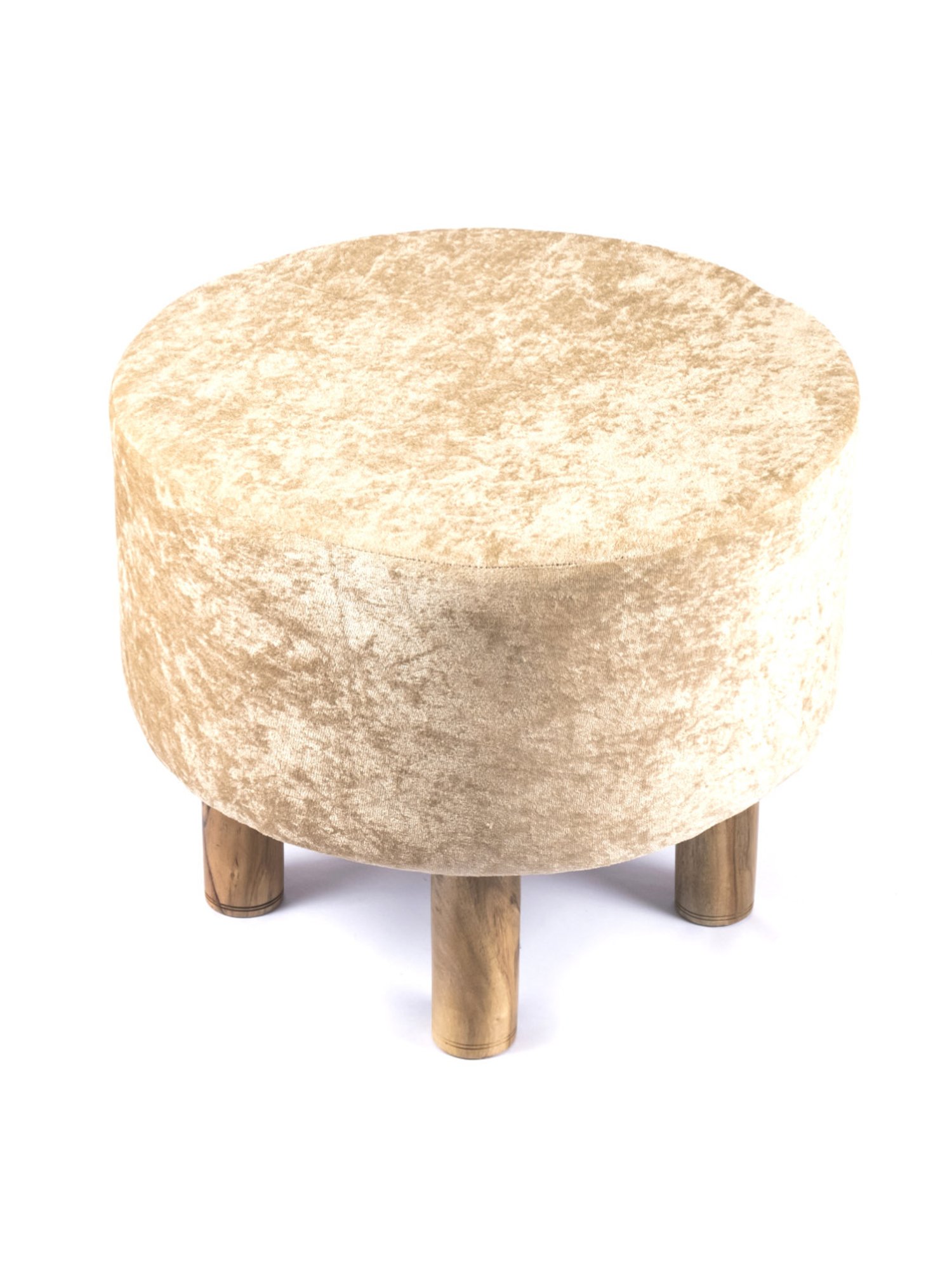 Chumbak Spring Marigold Floral Green Mango Wood Modern Trunk Storage Ottoman