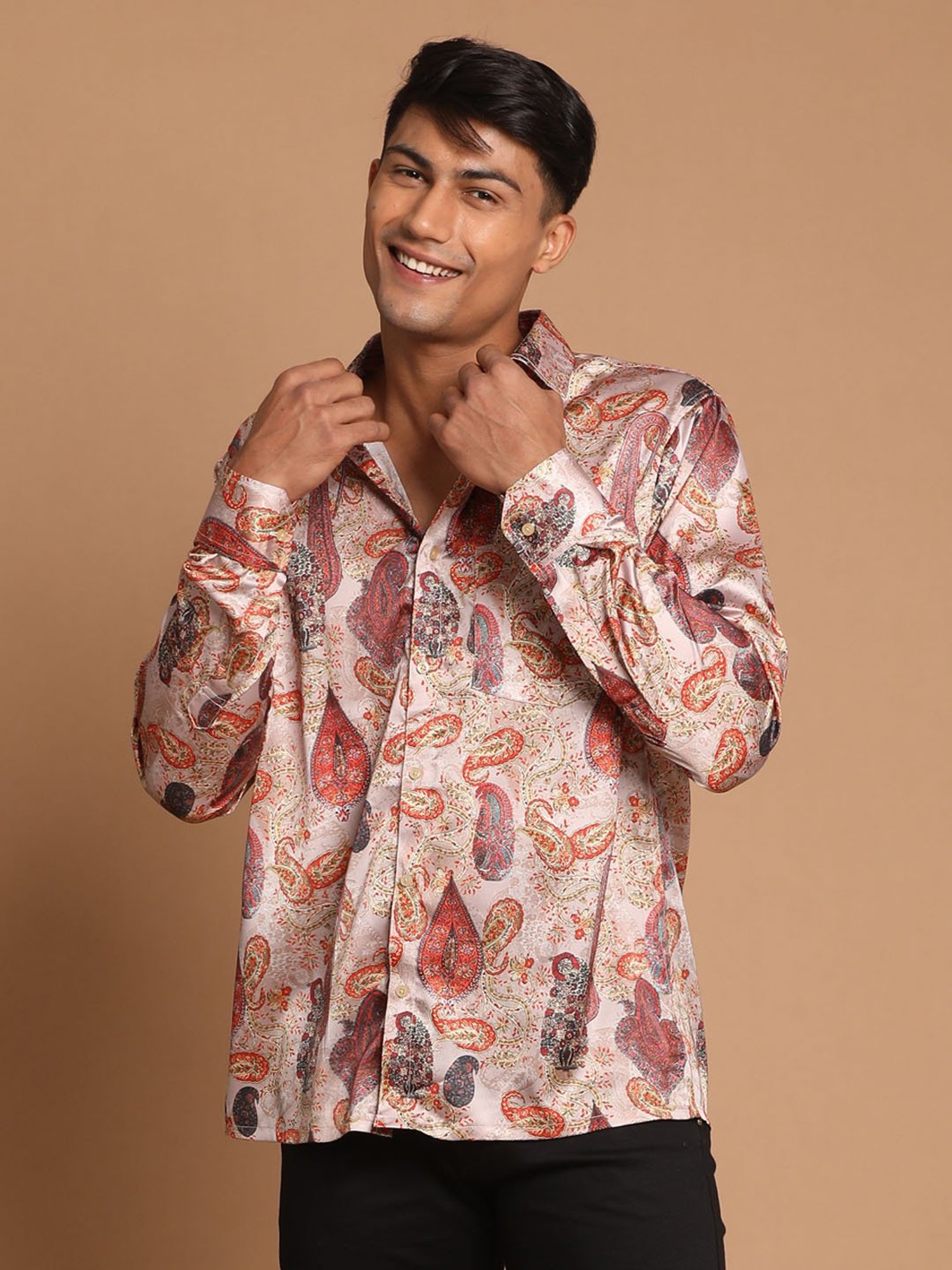 VASTRAMAY Multicolor Regular Fit Printed Shirt