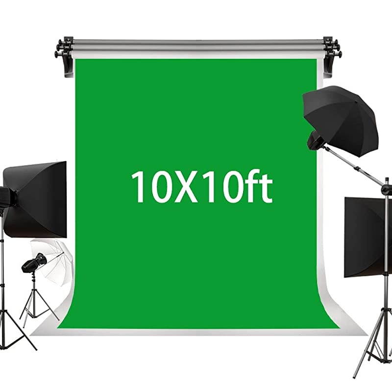 10ft&times;10ft Solid Green Backdrop Portrait Background for Photography Studio