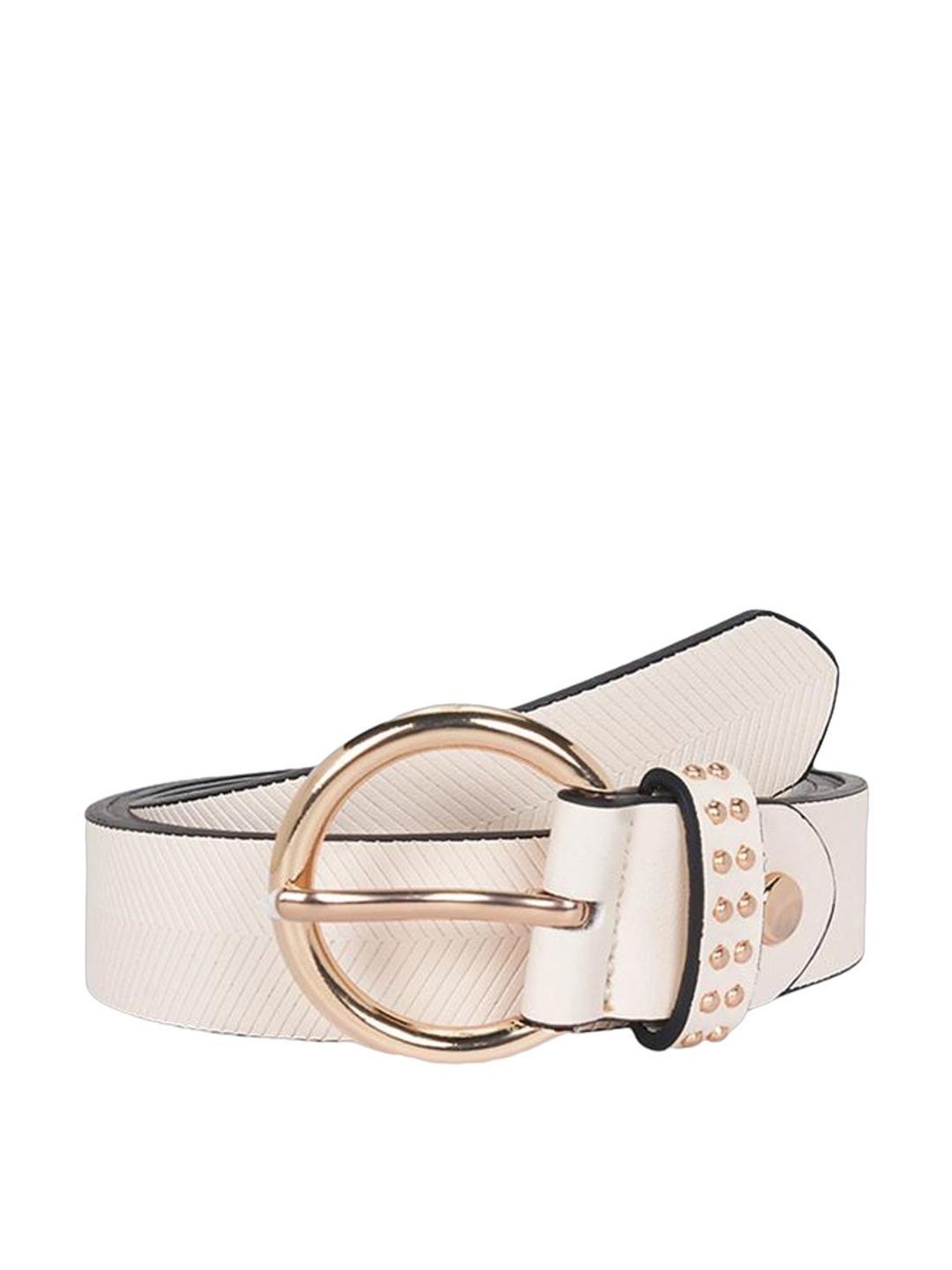 Forever Glam by Pantaloons White Narrow Belt for Women