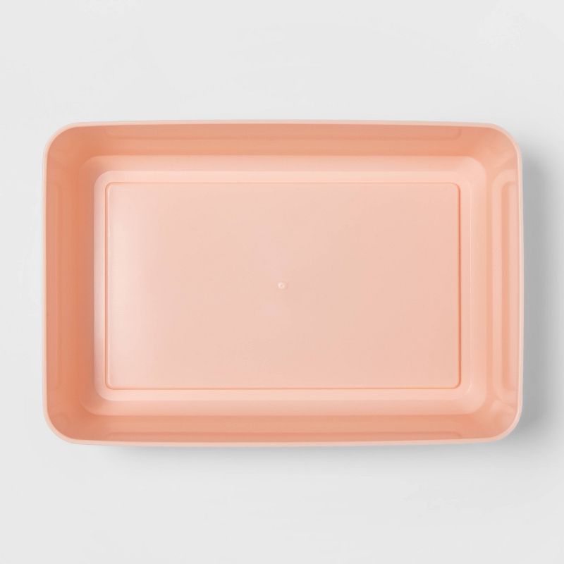 2pk Large Storage Trays Feather Peach - Room Essentials™