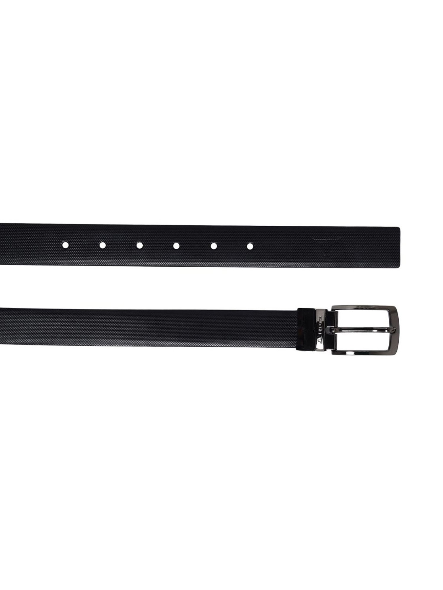 Bulchee Black & Brown Leather Textured Reversible Belt