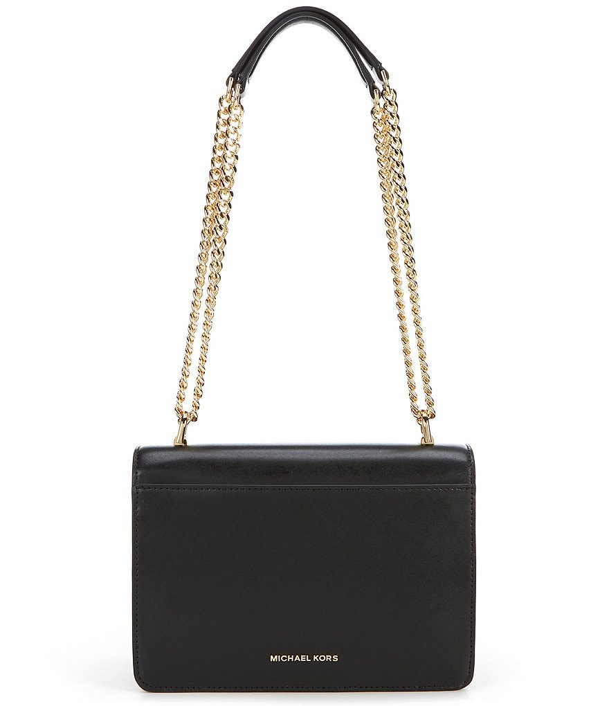 Michael Kors King Leather Large Gusset Snap Chain Shoulder Bag
