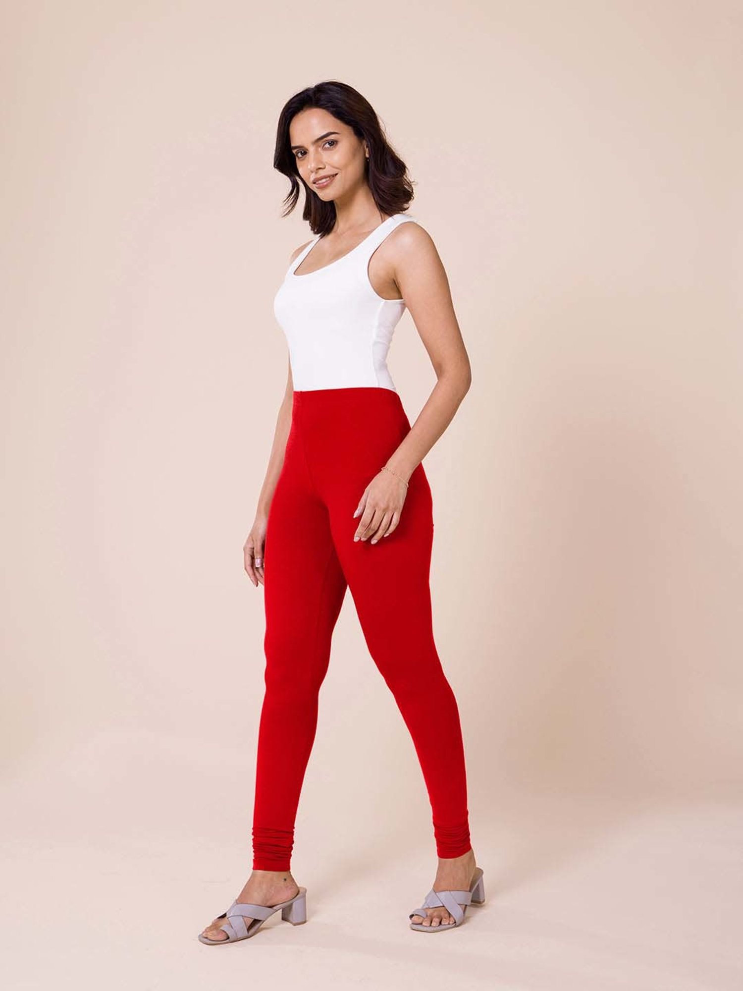 Go Colors! Red Cotton Leggings