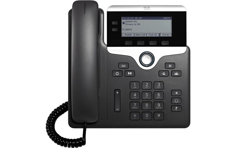 Cisco 7821 IP Phone - Wall Mountable - Black - 2 x Total Line - VoIP - Caller ID