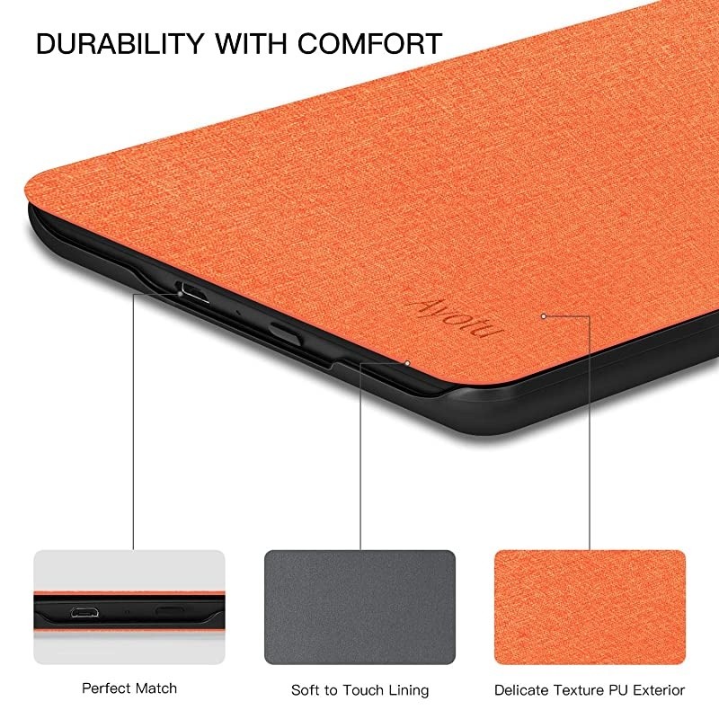Case for AllNew Kindle 10th Gen 2019 Release Durable Cover with Auto WakeSleep fits  AllNew Kindle 2019will not fit Kindle Paperwhite or Kindle Oasis Orange