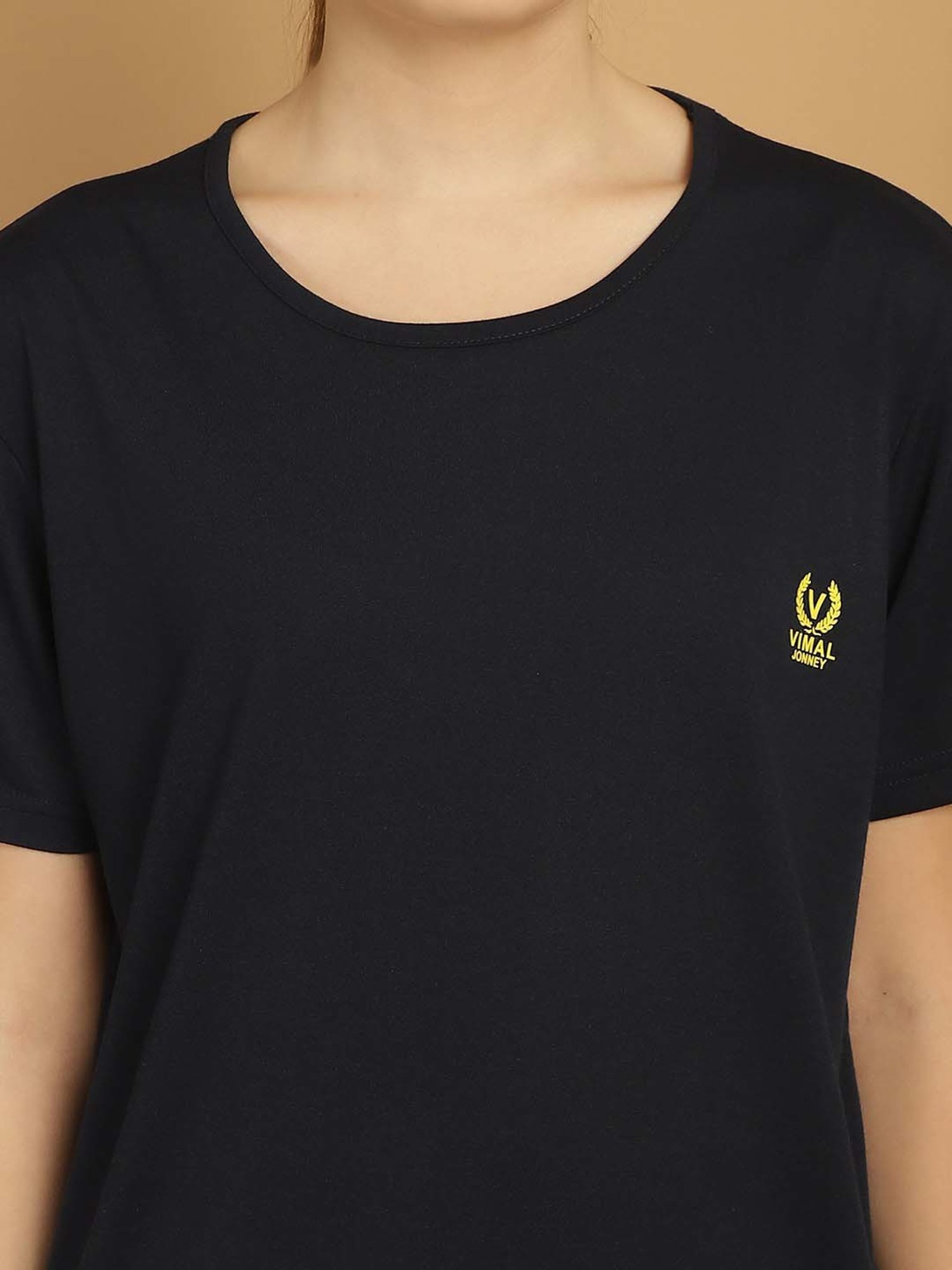 Vimal Jonney Black Cotton Sports T-Shirt Shorts Set