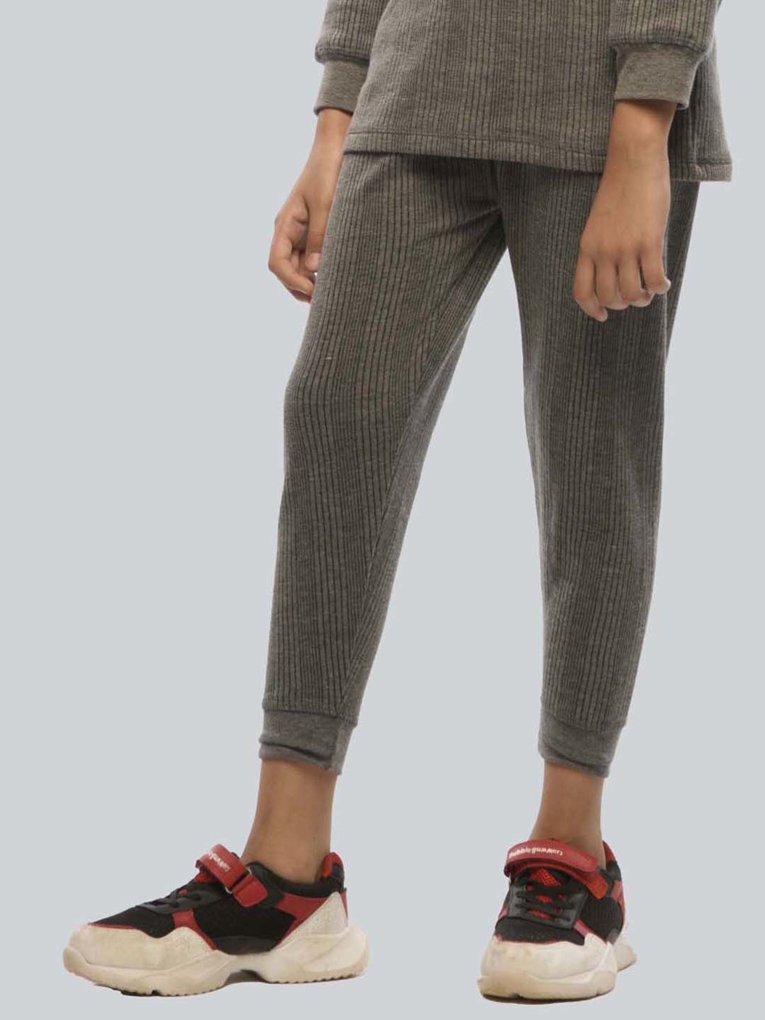 LUX Inferno Boys Charcoal Grey Skinny Fit Thermal Pants (Pack of 2)