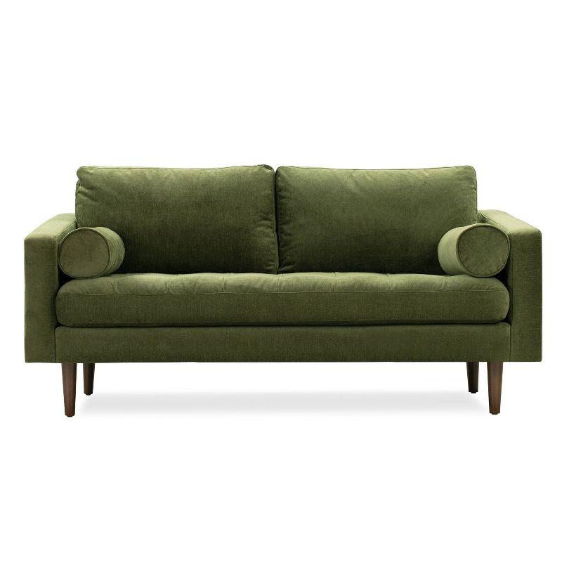 Byron Faux Leather 2 Seater Reclining Loveseat Dark Brown - Baxton Studio