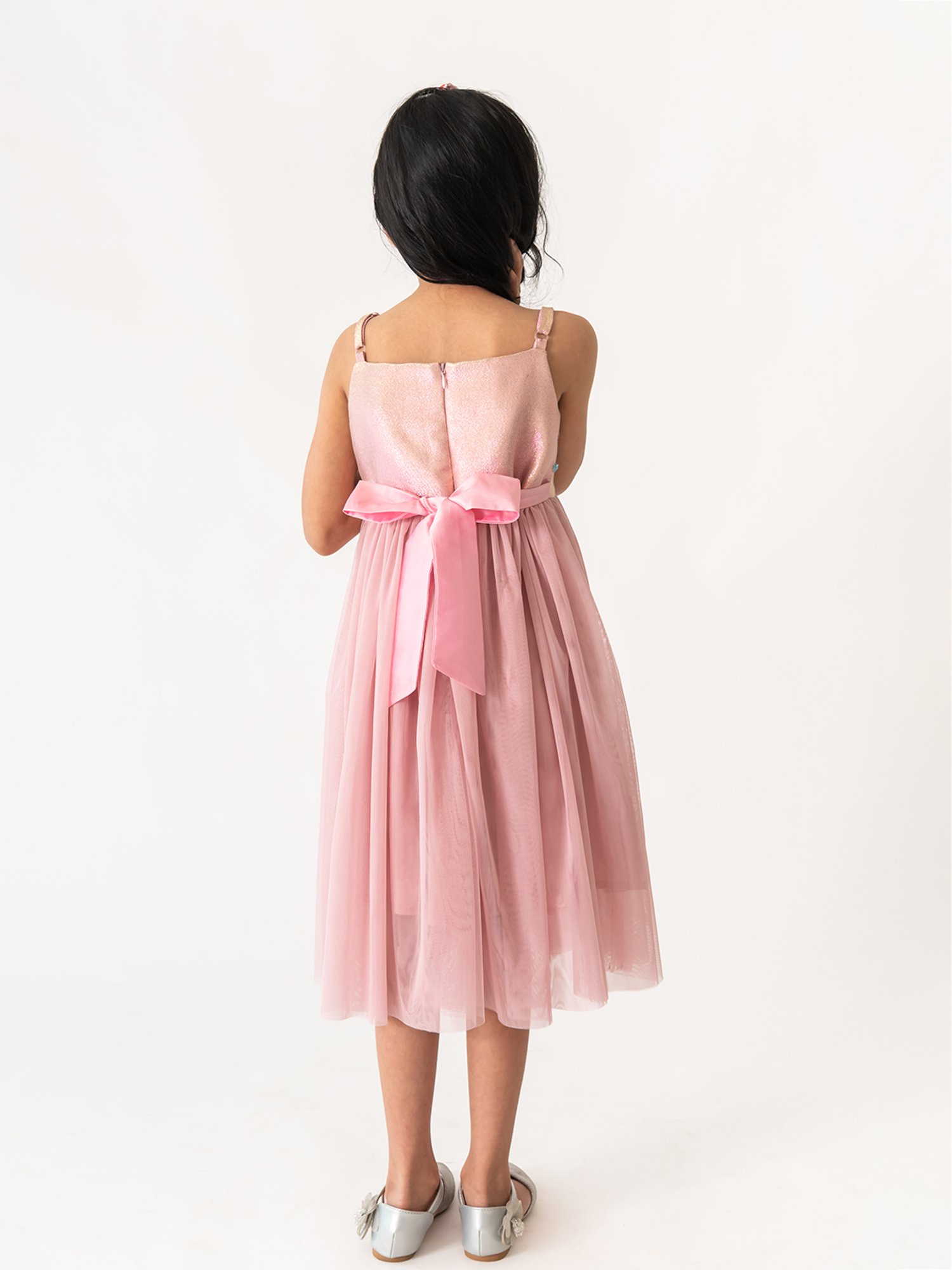 A Little Fable Kids Pink Embellished Dress