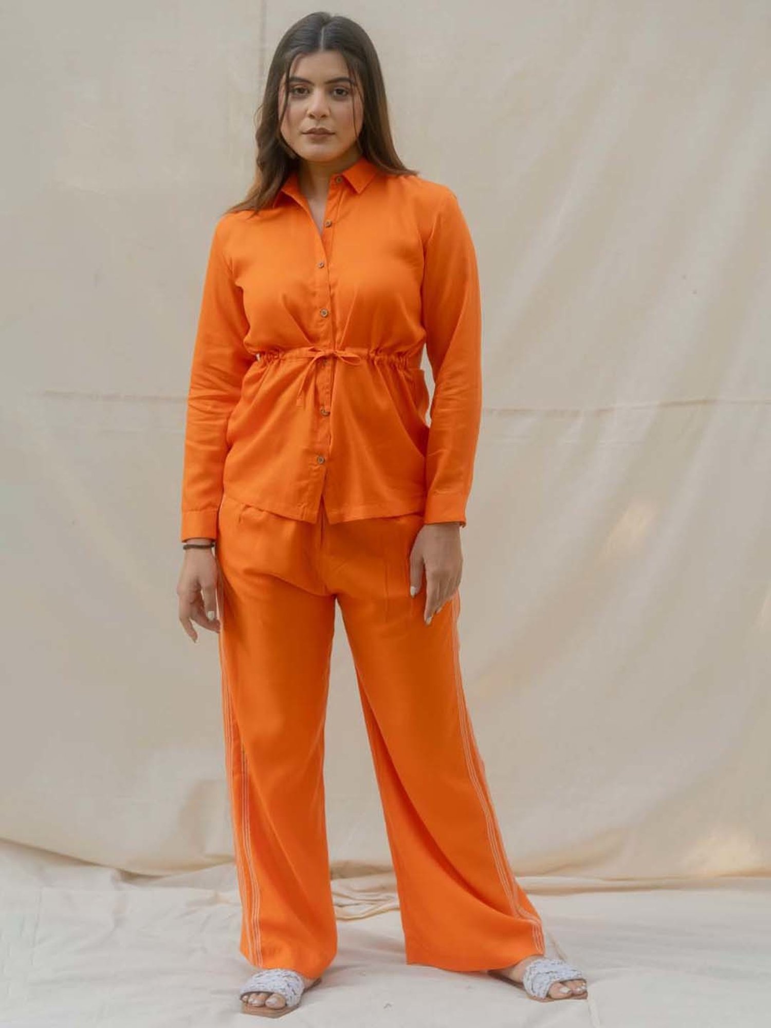 Anousshka Rust Drawstring Shirt