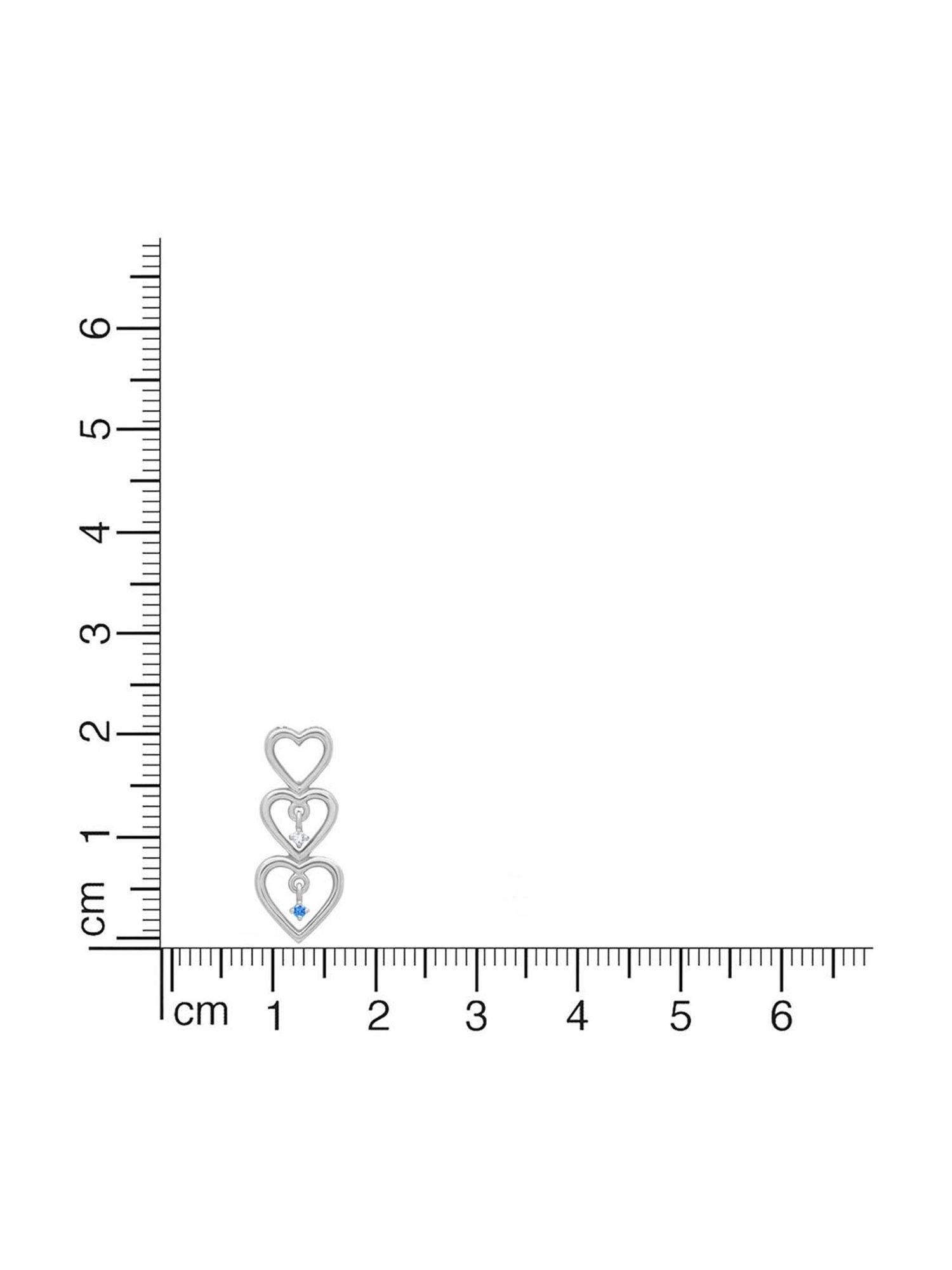 Anayra 92.5 Sterling Silver Heart Pendant with Chain for Women