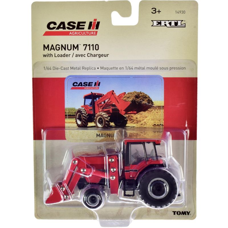 Case IH Magnum 7110 Tractor with Loader Red "Case IH Agriculture" 1/64 Diecast Model by ERTL TOMY