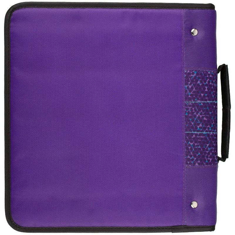 2" Ring Zipper Binder with File Folders Purple Dissolve - Five Star
