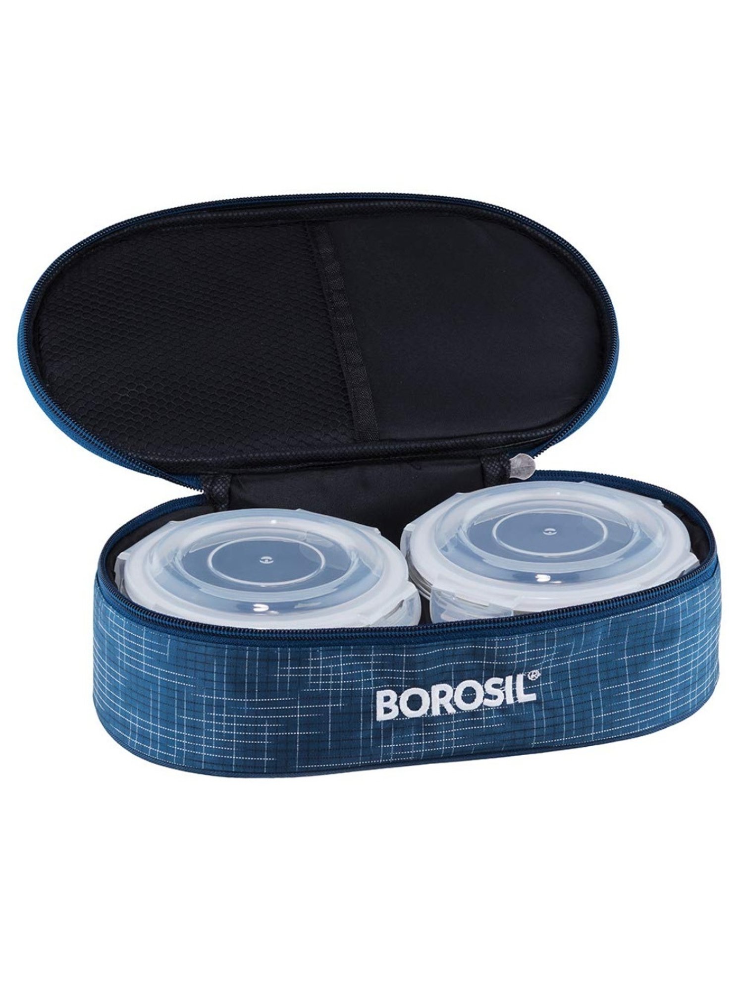 Borosil Grey Stainless Steel Lunch Box - Set of 4