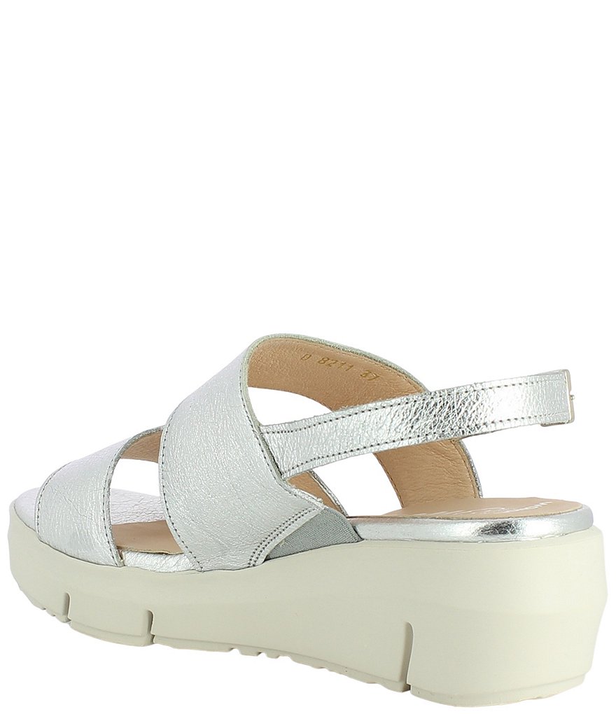 Wonders Marie Leather Platform Wedge Extra Light Sandals