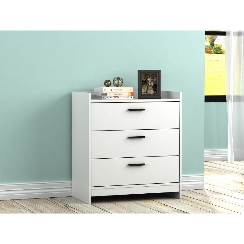 Emerson 3 Drawer Chest Off-White - loft607