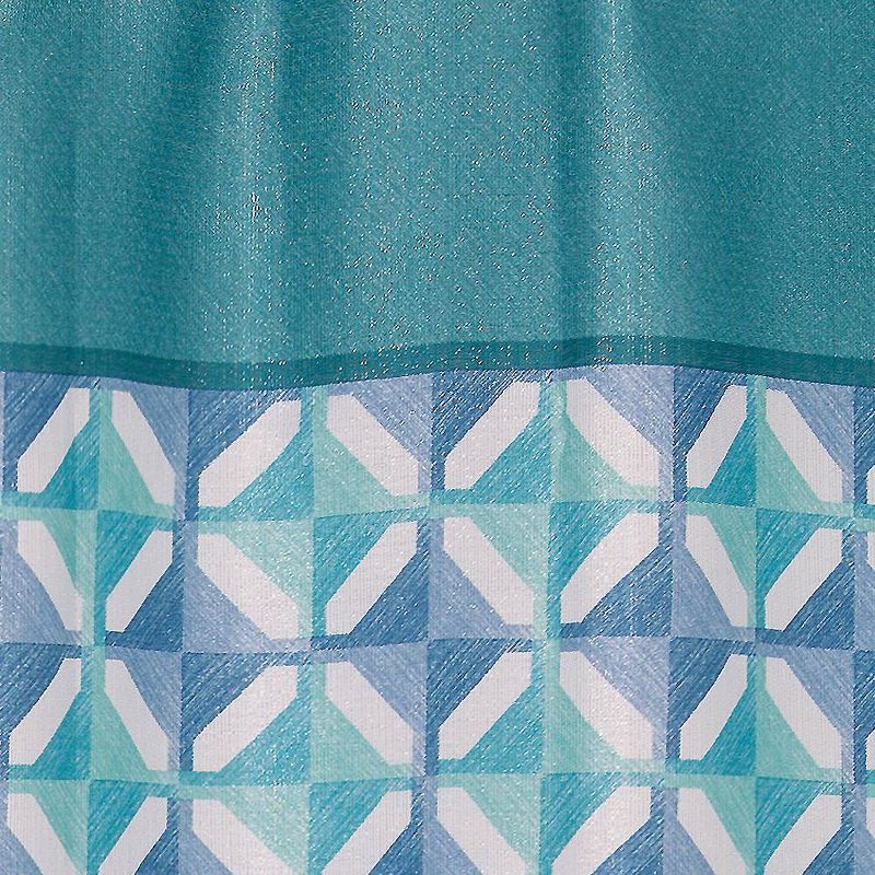 Grid Overlap Shower Curtain Blue - Allure Home Creation