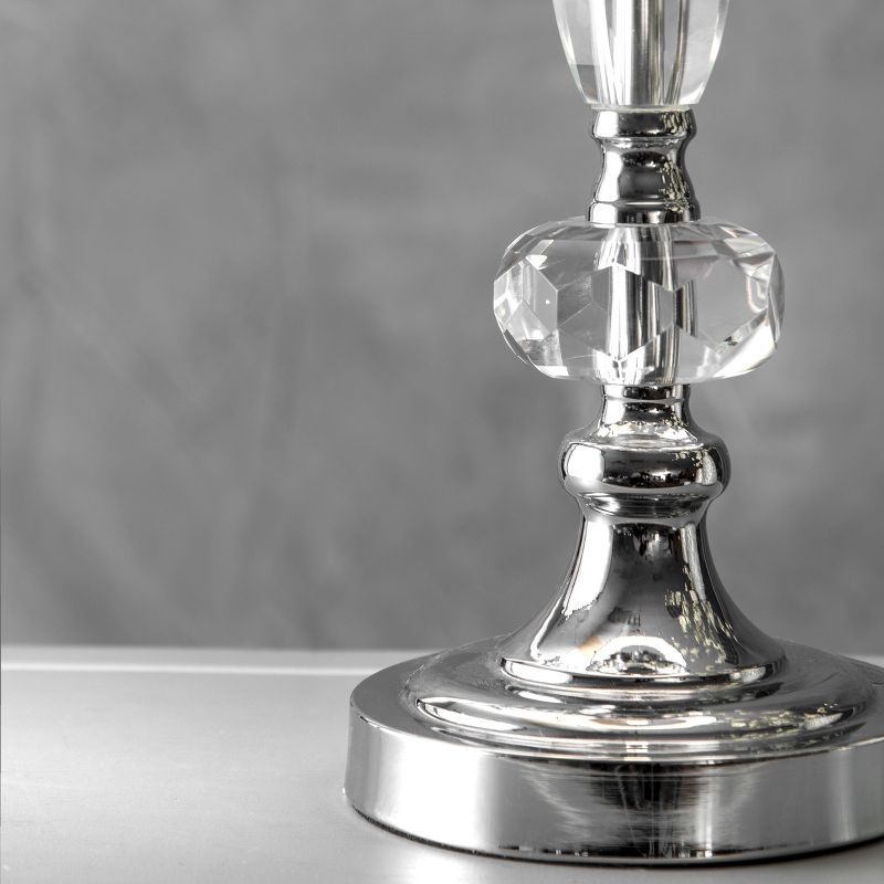 nuLOOM Westerly Crystal 32" Table Lamp Lighting - Chrome 32" H x 15" W x 15" D