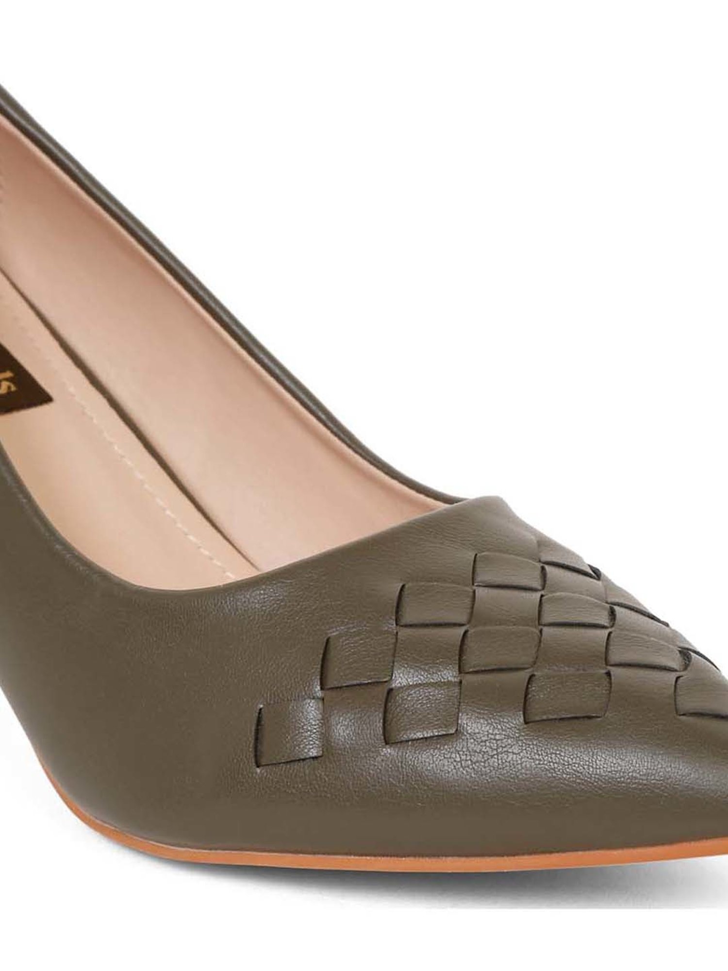 Flat N Heels Women's Green Casual Pumps