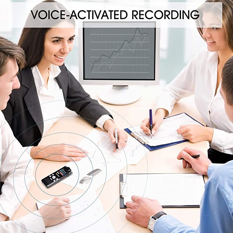 Recorder16GB Activated Recorder with Variable Speed PlaybackSound Recorder Built in UltraSensitive Microphones and MP3 PlayerDigital Recorder for Lectures and Meetings