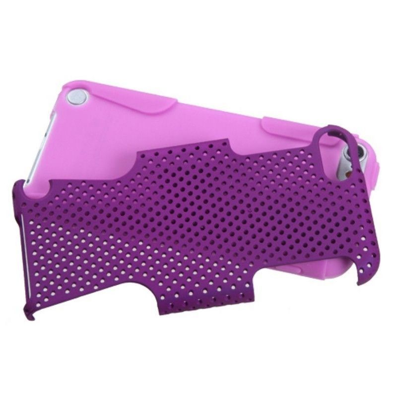 ASMYNA For Apple iPod Touch 5th Gen/6th Gen Purple Mesh Hard Hybrid Case Cover