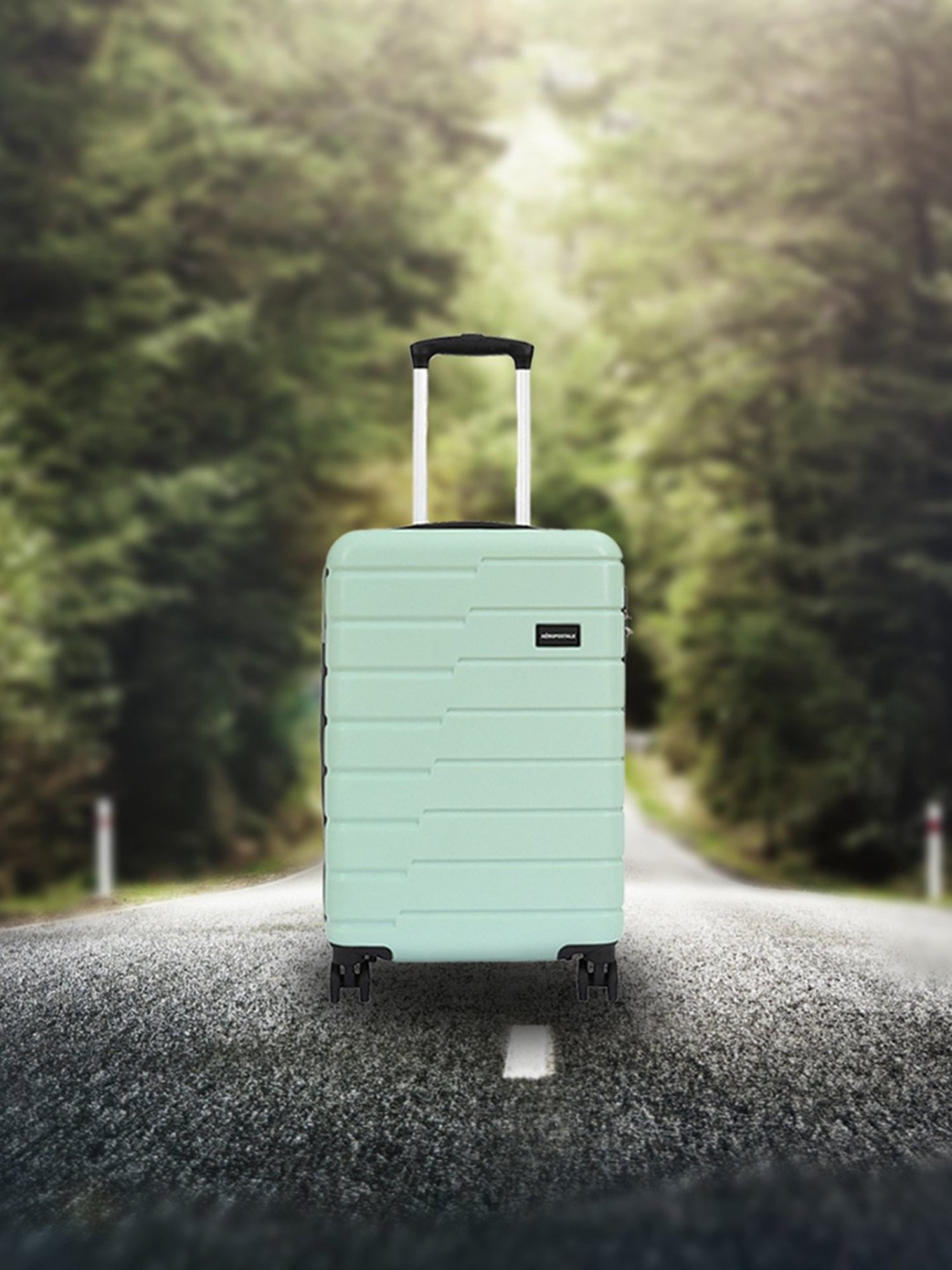 Aeropostale Stout Green Textured Hard Large Trolley Bag - 30 cm