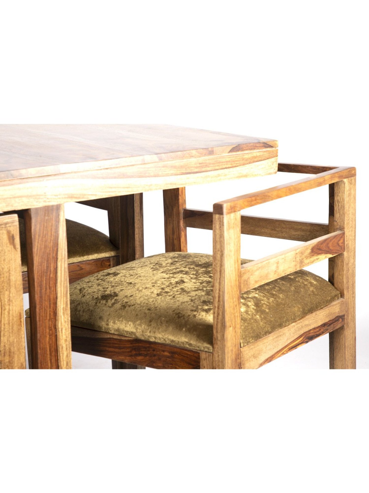 Nilkamal Olivia Brown Solid Wood - Rubberwood 6 Seater Dinning Table set