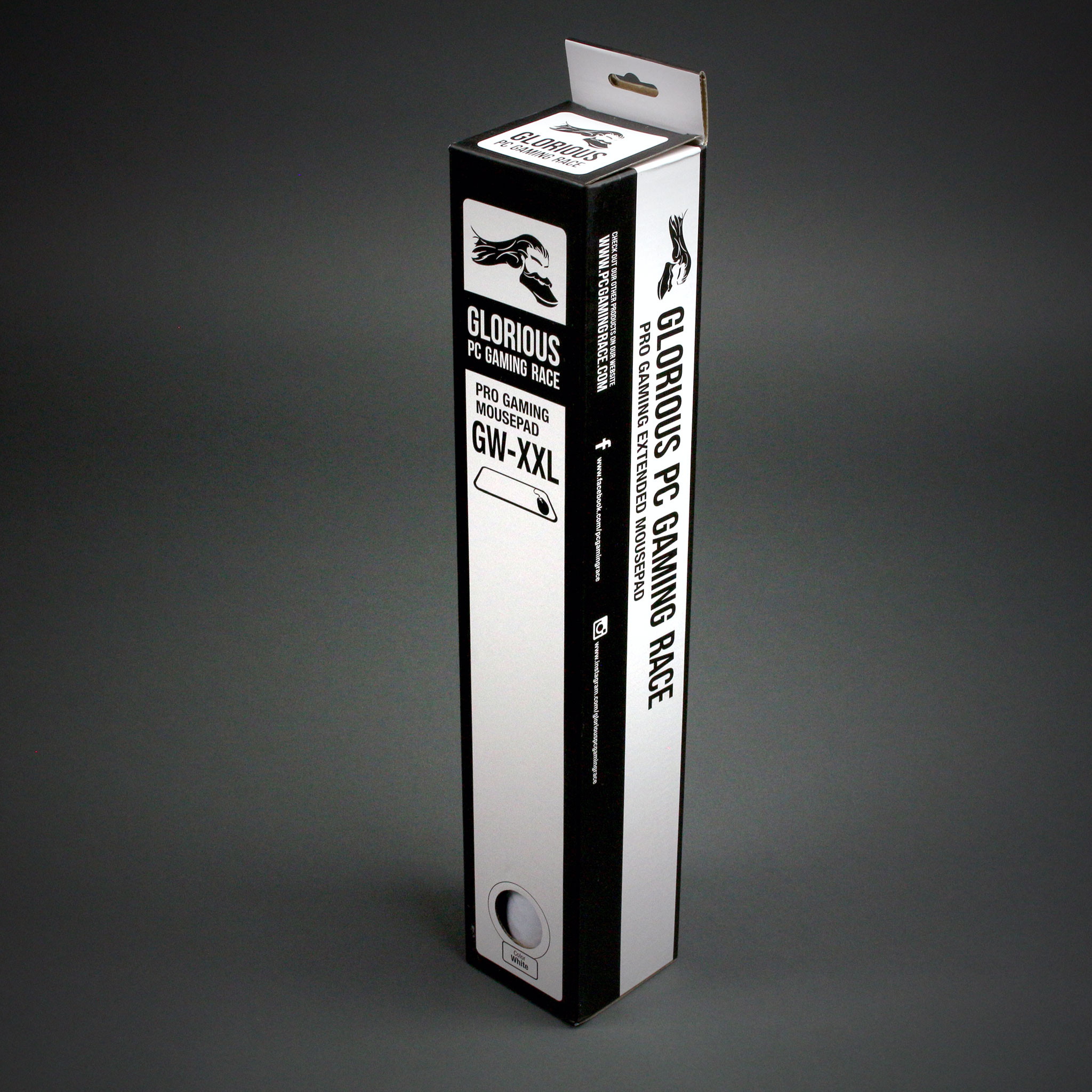 Glorious Large Gaming Mouse Mat / Pad - Stitched Edges, 2mm thick, Black Mousepad | 11"x13"x0.08" (G-L)